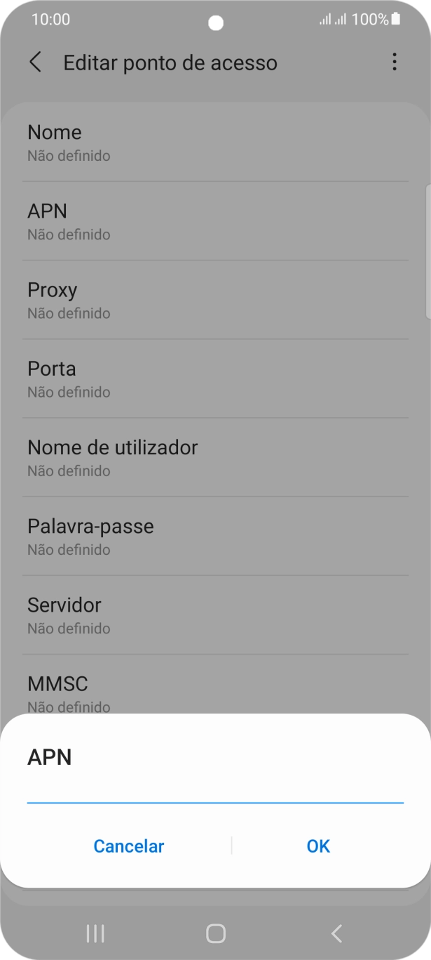 Introduza net2.vodafone.pt e prima OK.