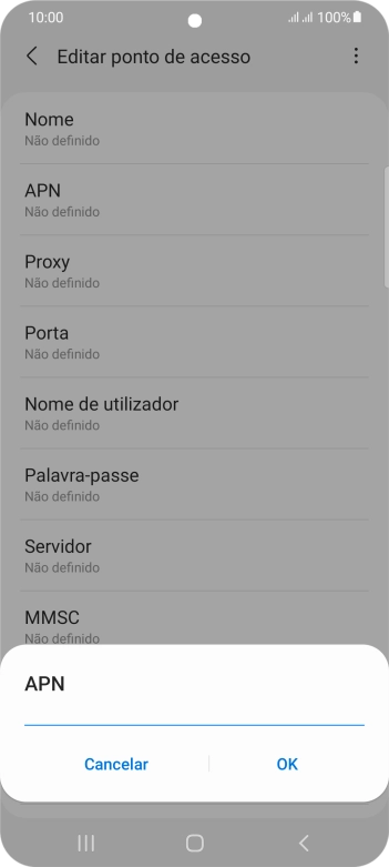 Introduza net2.vodafone.pt e prima OK.