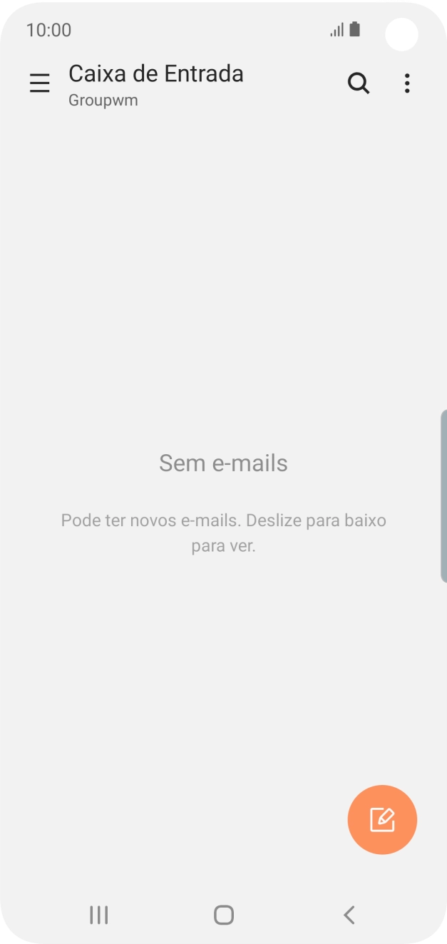 Deslize o dedo sobre o ecrã da esquerda para a direita.