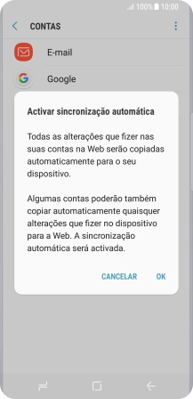 Prima OK para ativar a função.