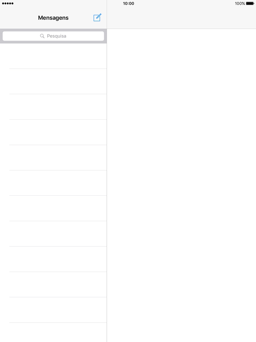 Prima o ícone de nova mensagem.