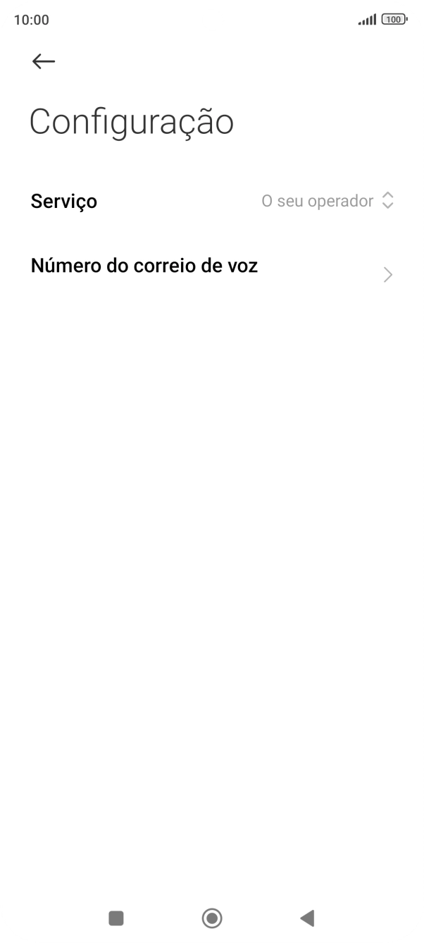 Prima Número do correio de voz.