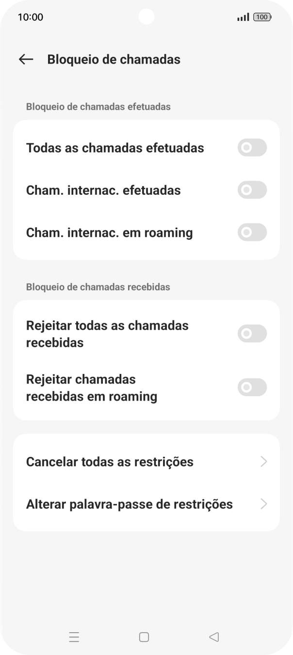 Prima a tecla de início para terminar e voltar ao ecrã inicial.