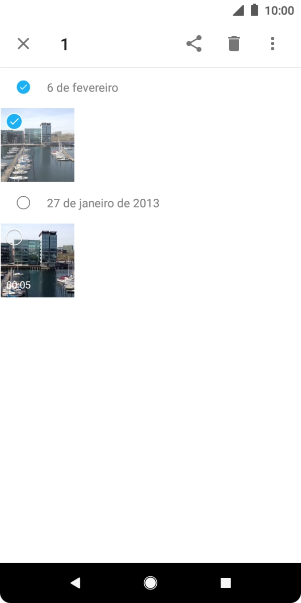 Prima o ícone de menu.