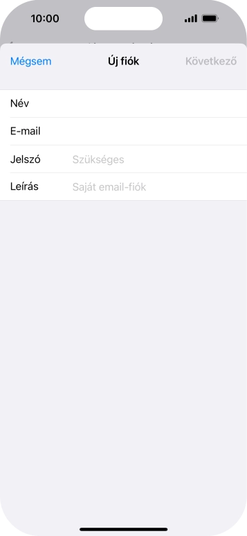 Kattints a Jelszó mezőre, és írd be az e-mail-fiókodhoz tartozó jelszót.