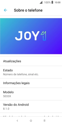 Prima Atualizações. Se existir uma nova versão de software disponível, será agora indicado no ecrã. Siga as indicações no ecrã para atualizar o software do telefone.