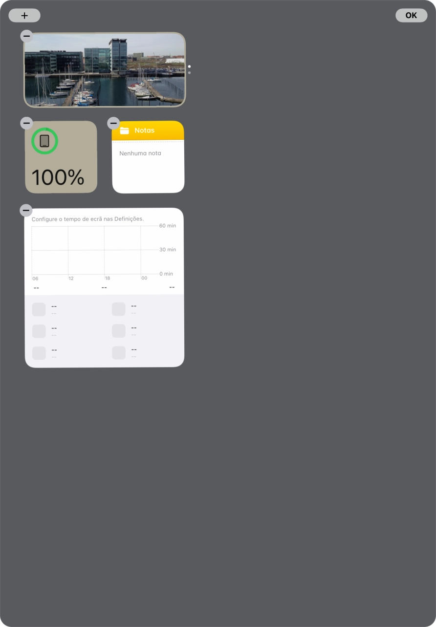 Prima o ícone para adicionar.