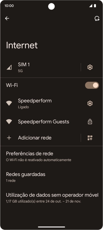 Para voltar ao ecrã inicial, deslize o dedo de baixo para cima a partir da base do ecrã.