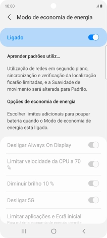 Prima a tecla de início para terminar e voltar ao ecrã inicial.