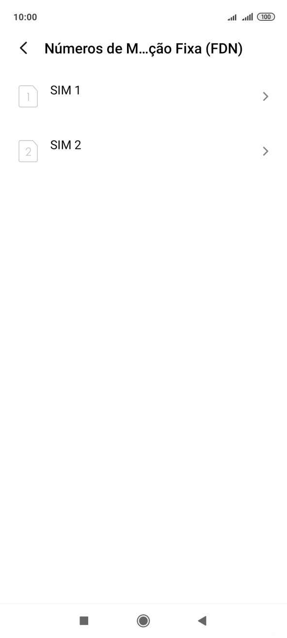 Prima o cartão SIM pretendido.