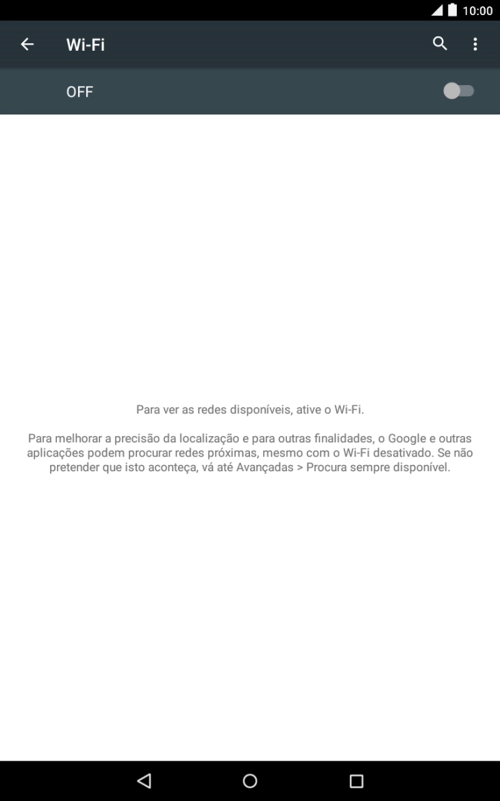 Prima o indicador para ativar a função.