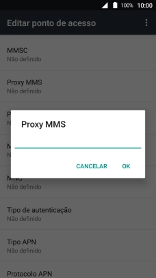 Introduza iproxy.vodafone.pt e prima OK.
