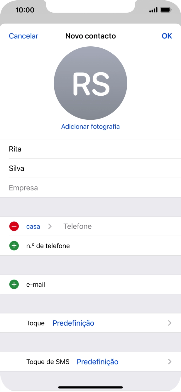 Prima Telefone e introduza o número de telefone pretendido.