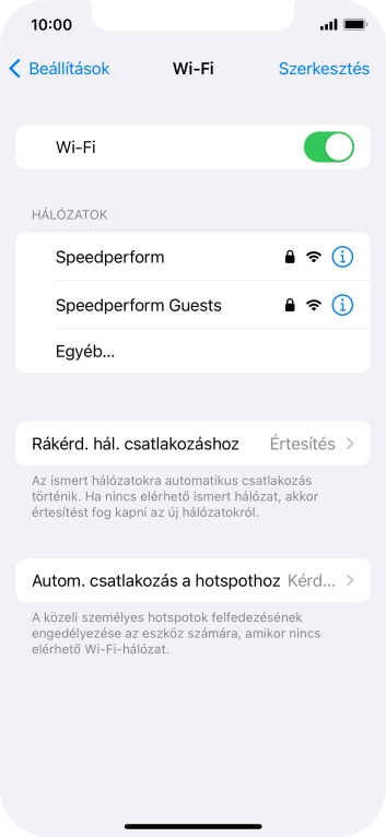 Kattints a kívánt Wi-Fi hálózatra, és írd be a Wi-Fi hálózathoz tartózó jelszót.