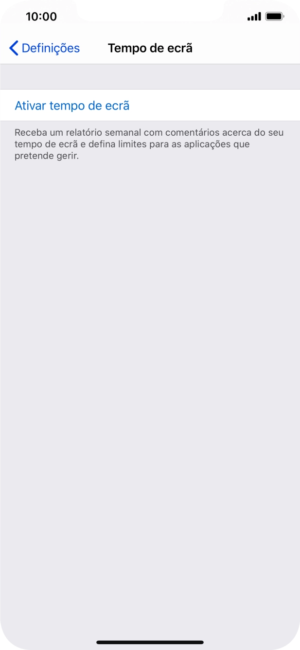 Para voltar ao ecrã inicial, deslize o dedo de baixo para cima a partir da base do ecrã.