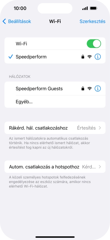 Húzd az ujjad felfelé a kijelző aljáról, hogy visszatérj a kezdőképernyőhöz.