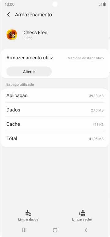 Prima Limpar cache.