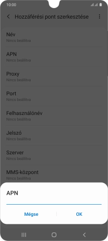 Amennyiben előfizetésed van, írd be azt, hogy mms.vodafone.net, és válaszd az OK lehetőséget.