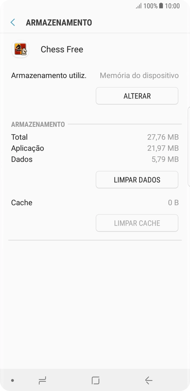 Prima a tecla de início para terminar e voltar ao ecrã inicial.