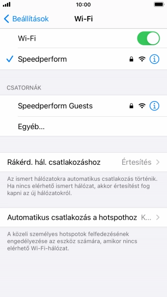 A befejezéshez, és ahhoz, hogy visszatérhess a főképernyőhöz, nyomd meg a főgombot.