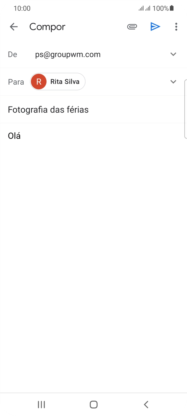 Prima o ícone de anexo.