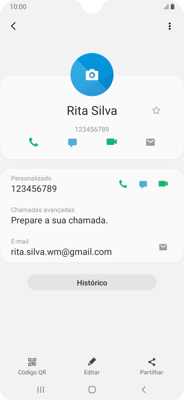 Prima o ícone de chamada ao lado do número pretendido.