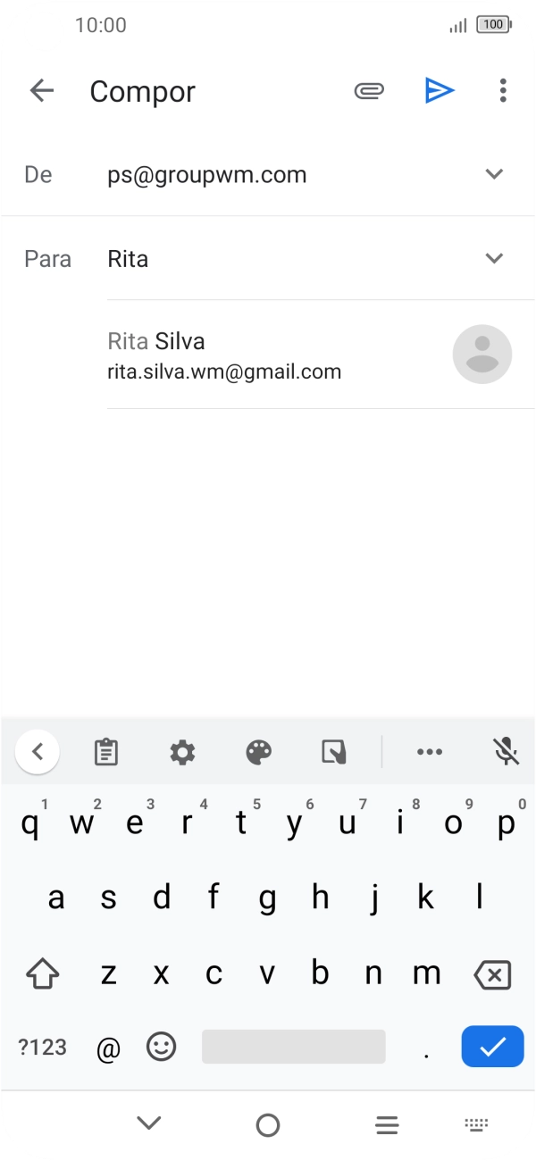 Prima o contacto pretendido.