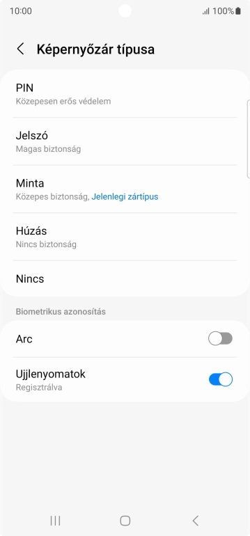 Válaszd a Nincs lehetőséget.