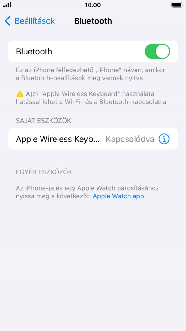 A befejezéshez, és ahhoz, hogy visszatérhess a főképernyőhöz, nyomd meg a főgombot.