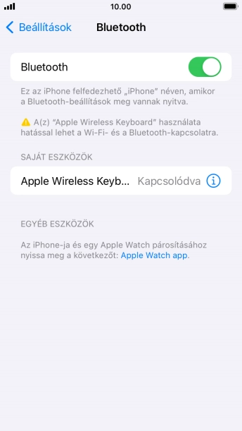 A befejezéshez, és ahhoz, hogy visszatérhess a főképernyőhöz, nyomd meg a főgombot.
