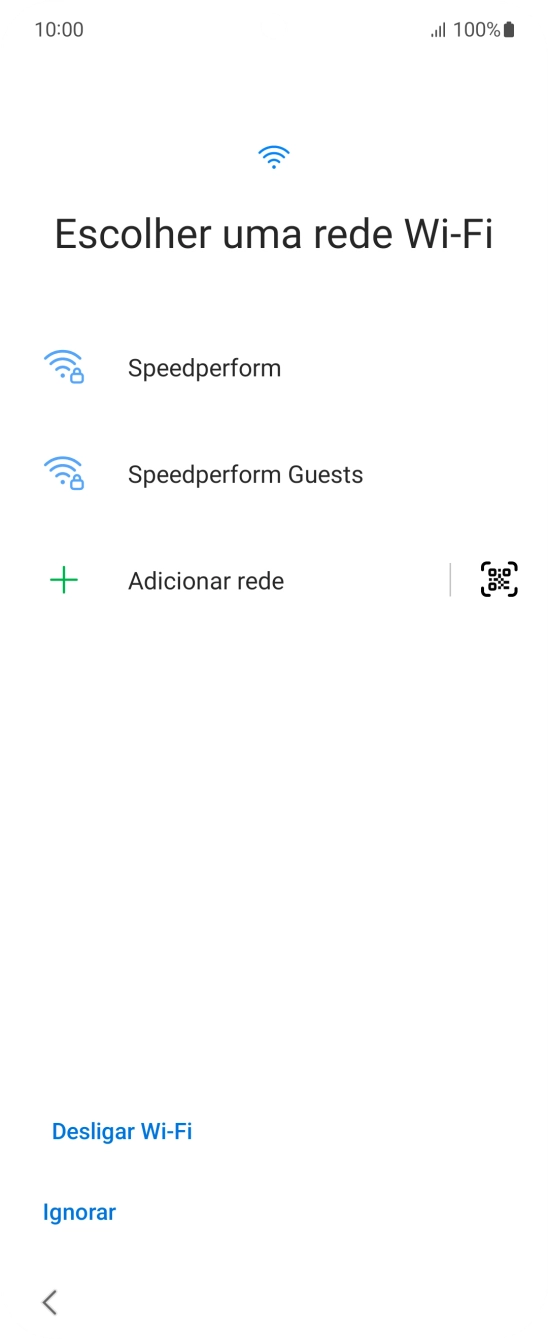 Prima a rede Wi-Fi pretendida.