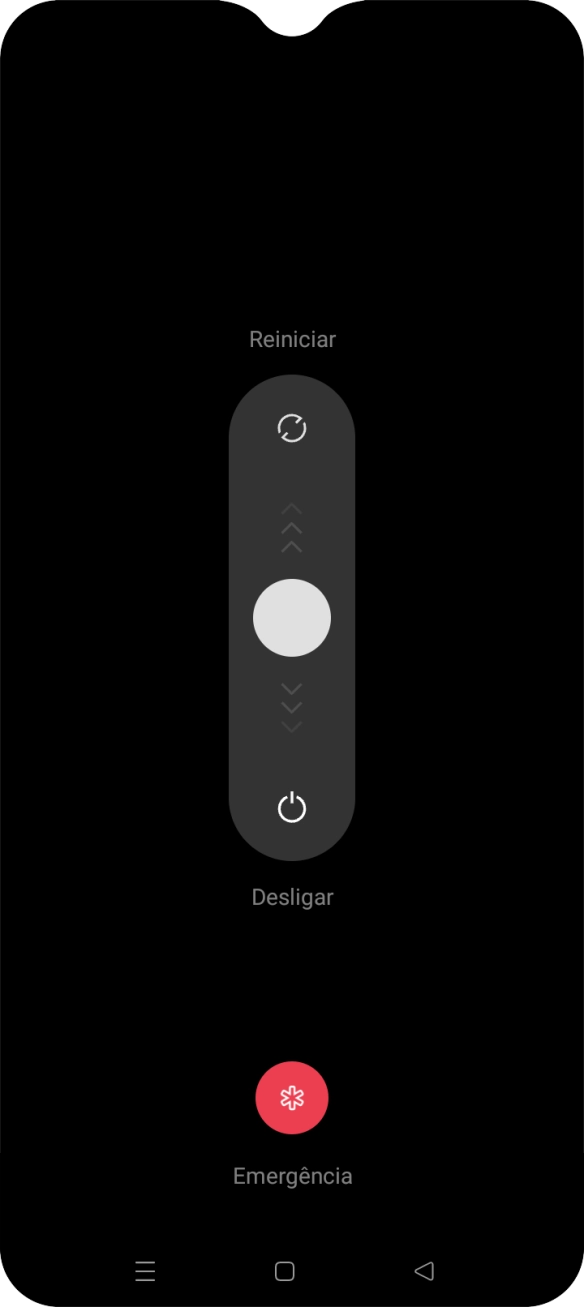 Prima o círculo e arraste-o para baixo.