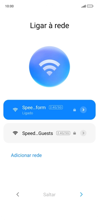 Prima a seta para a direita.
