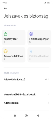 Válaszd az Adatvédelem lehetőséget.