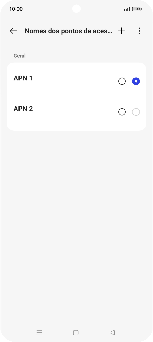 Prima o campo junto à ligação de dados para a ativar.