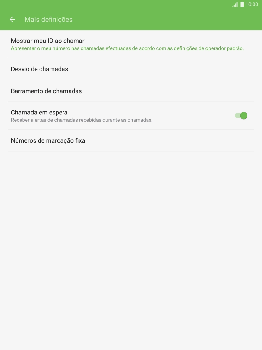 Prima a tecla de início para terminar e voltar ao ecrã inicial.