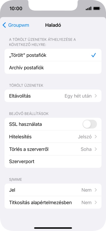 Válaszd a Hitelesítés lehetőséget.