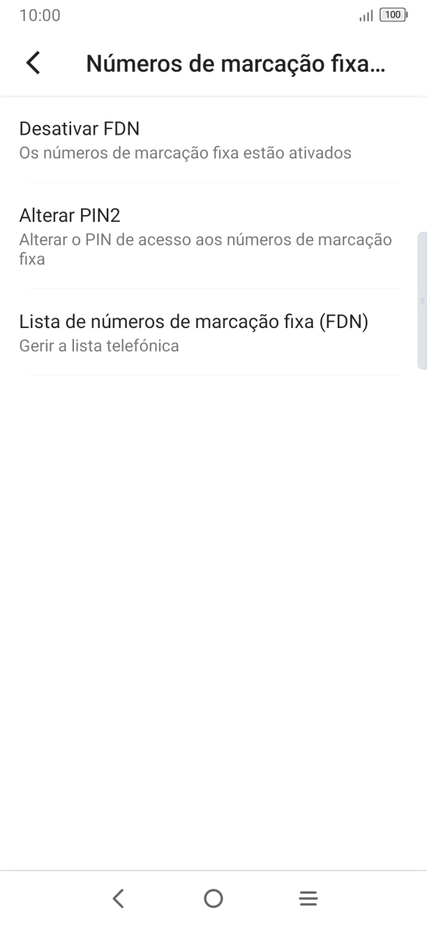 Prima Desactivar FDN.