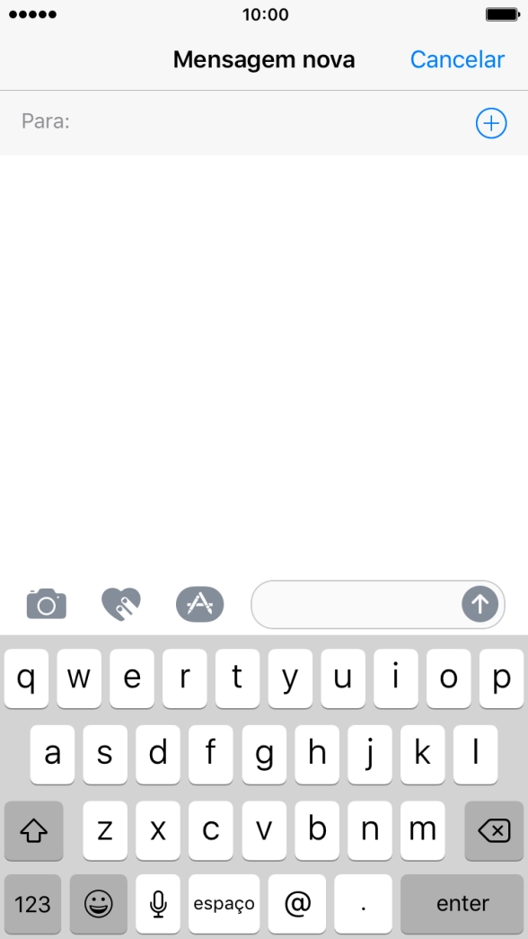 Prima a caixa de pesquisa e introduza as primeiras letras do nome do destinatário.