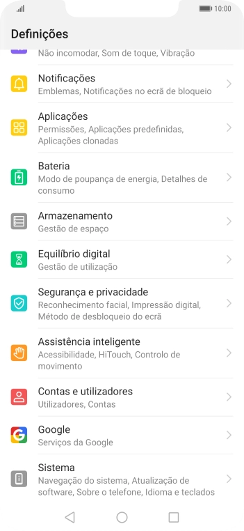 Prima Contas e utilizadores.