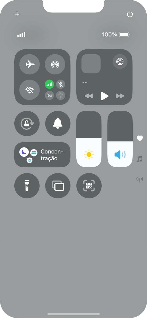 Prima o ícone de modo de voo para ativar ou desativar a função.