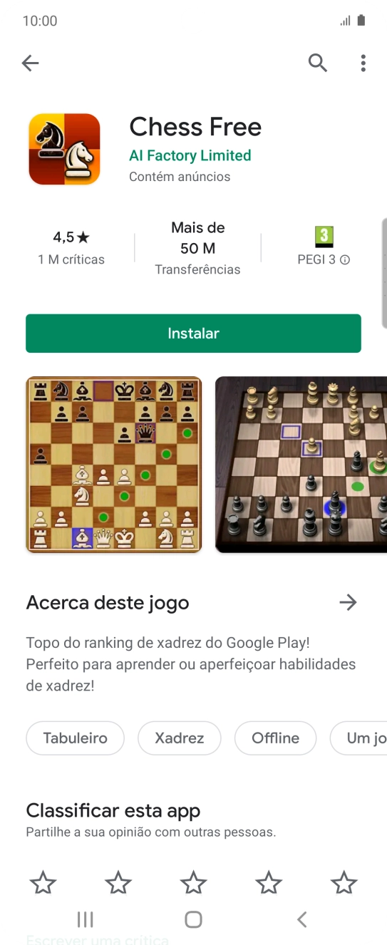 Prima Instalar e siga as indicações no ecrã para instalar a app.