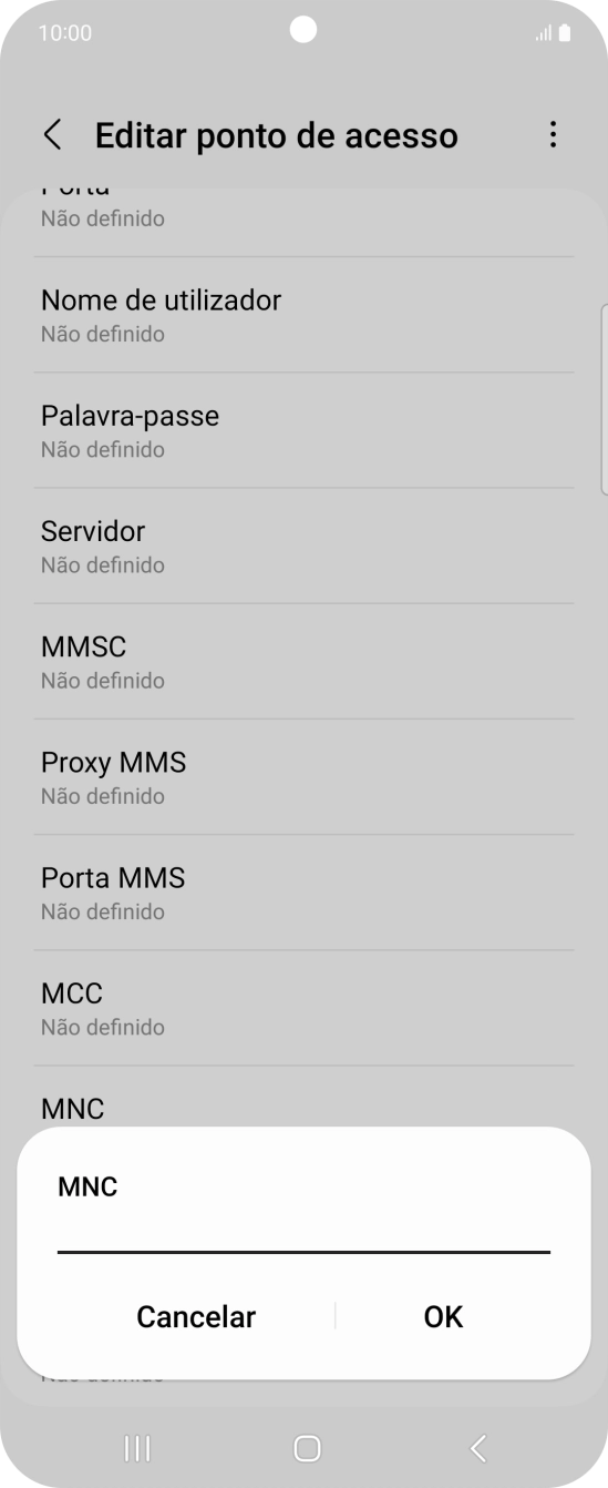 Introduza 01 e prima OK.