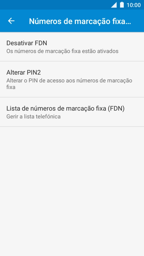 Prima Desativar FDN para desativar a marcação permitida.