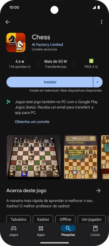 Prima Instalar e siga as indicações no ecrã para instalar a app.