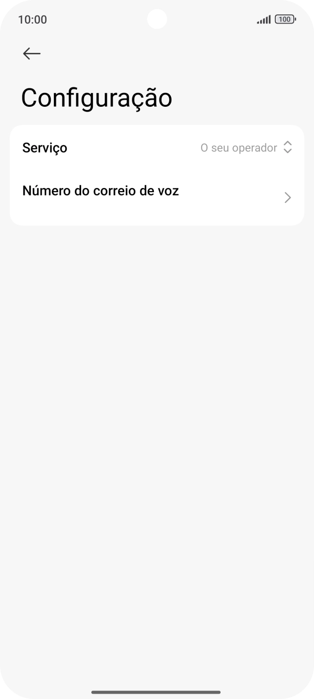 Prima Número do correio de voz.