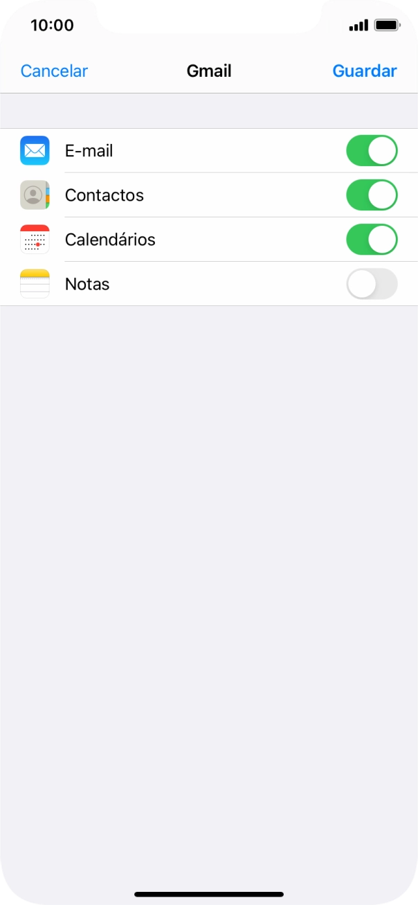 Se o ecrã mostrar esta imagem, a sua conta foi identificada e configurada automaticamente. Siga as indicações no ecrã para introduzir informações adicionais e concluir a configuração.