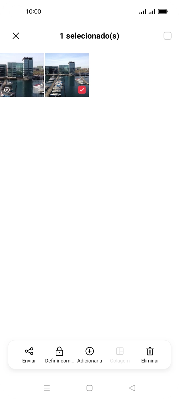 Prima o ícone para selecionar todos.