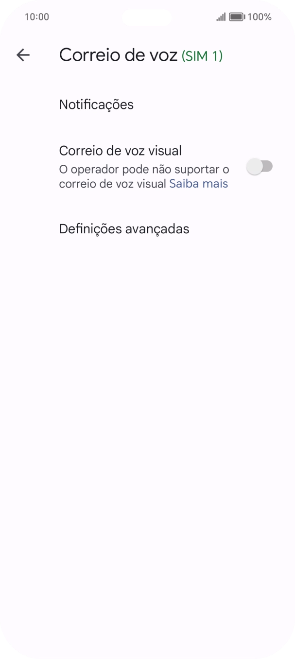 Prima Definições avançadas.