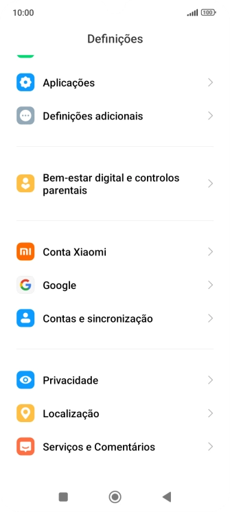Prima Contas e sincronização.